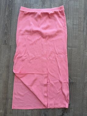 Old Navy Pink Maxi Ribbed Skirt